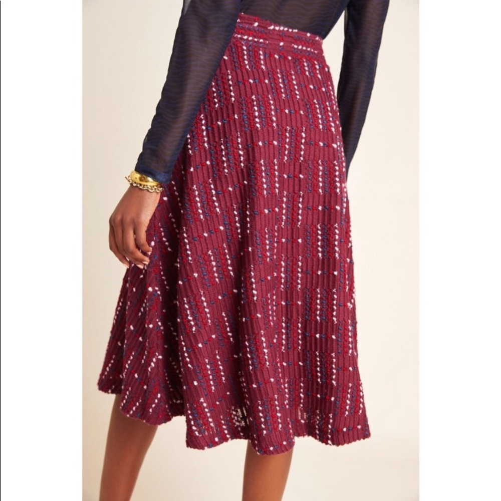 Anthropologie Maeve textured midi skirt, NWT - Picture 4 of 10
